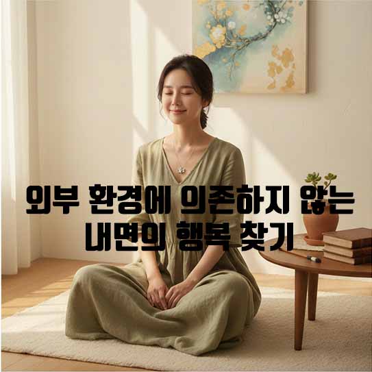 지속 가능한 기쁨: 외부 환경에 의존하지 않는 내면의 행복 찾기