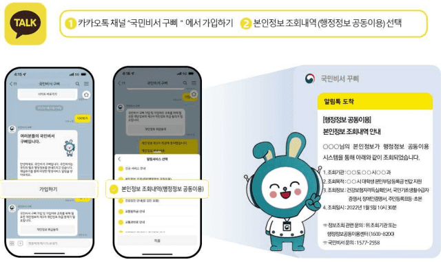 카카오톡 채널 국민비서 구삐 추가