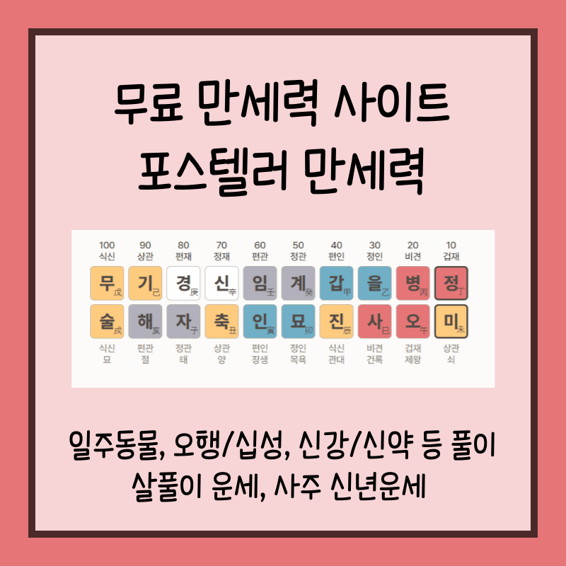 포스텔러 만세력