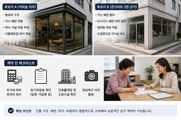반찬가게 상가계약