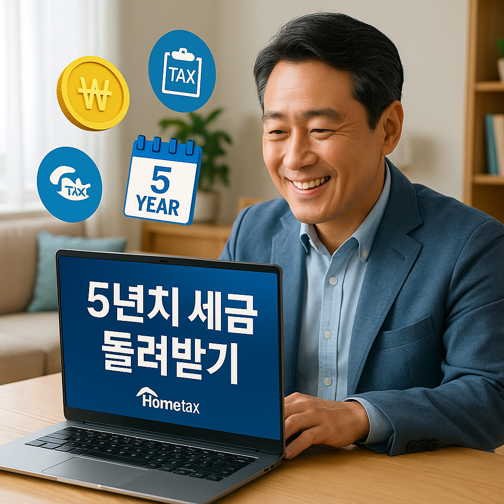 국세청 원클릭 환급신청으로 5년치 세금 환급받는 방법