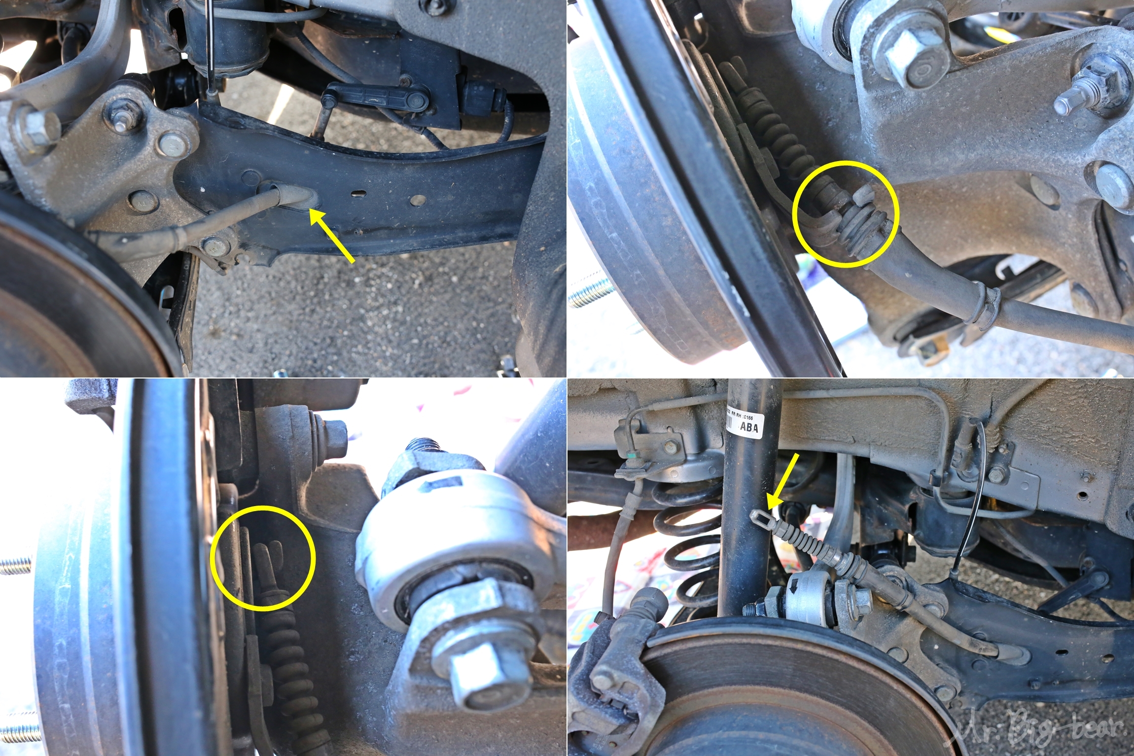 사이드 브레이크 케이블 탈거하는 방법