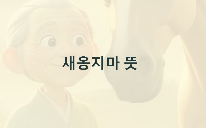 새옹지마 뜻