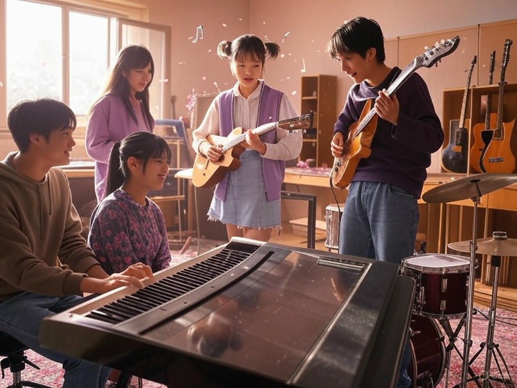 "사계의 봄 밴드 결성 장면 2025"