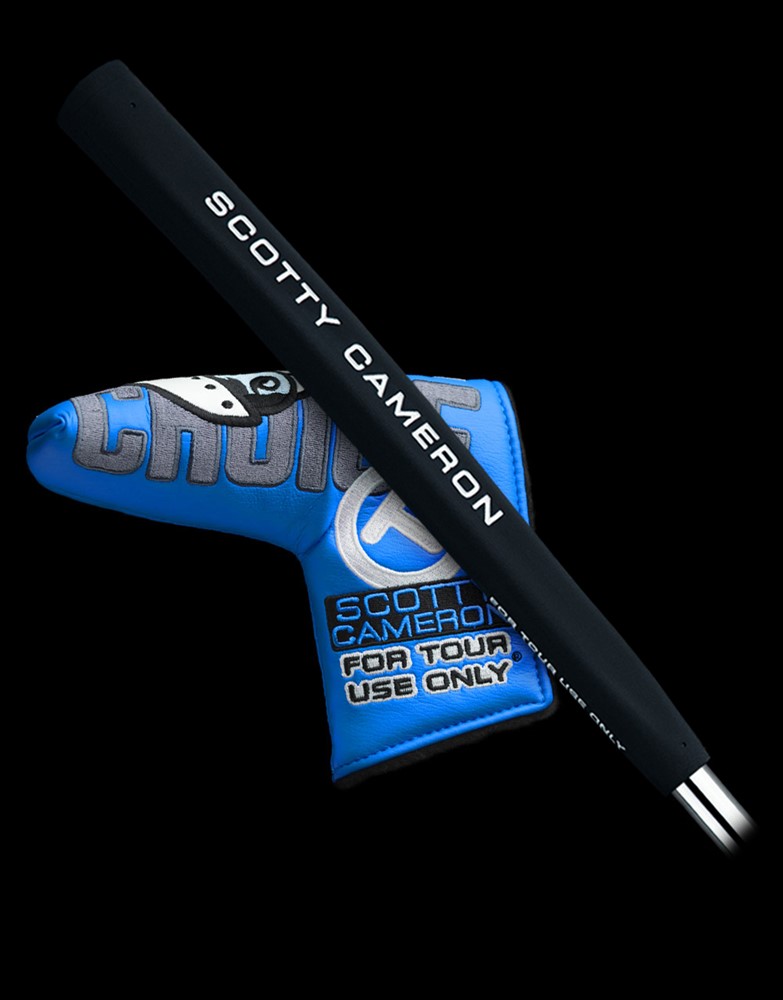 Studio Style Newport+ Tour 퍼터 - 블루 Champs Choice Circle T 헤드커버와 Pistolini Plus 그립