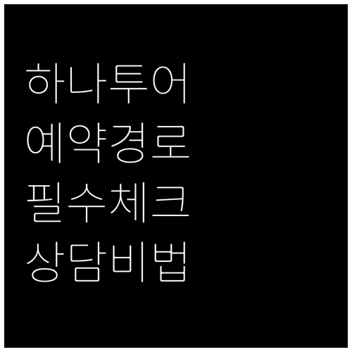 하나투어 예약 경로에 따른 맞춤형 상..