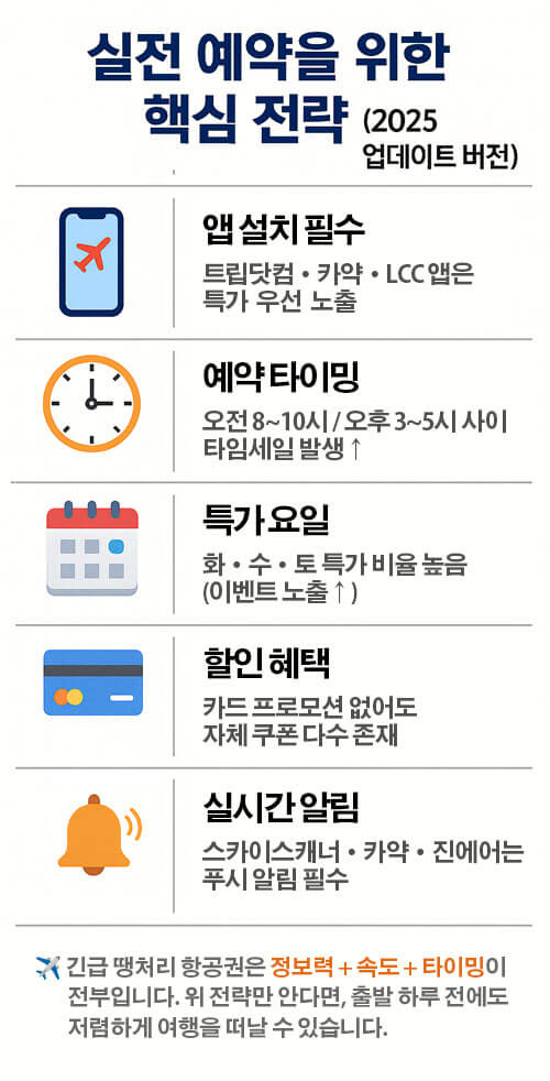 실전 예약 핵심 전력 (2025년 업데이트 버전)