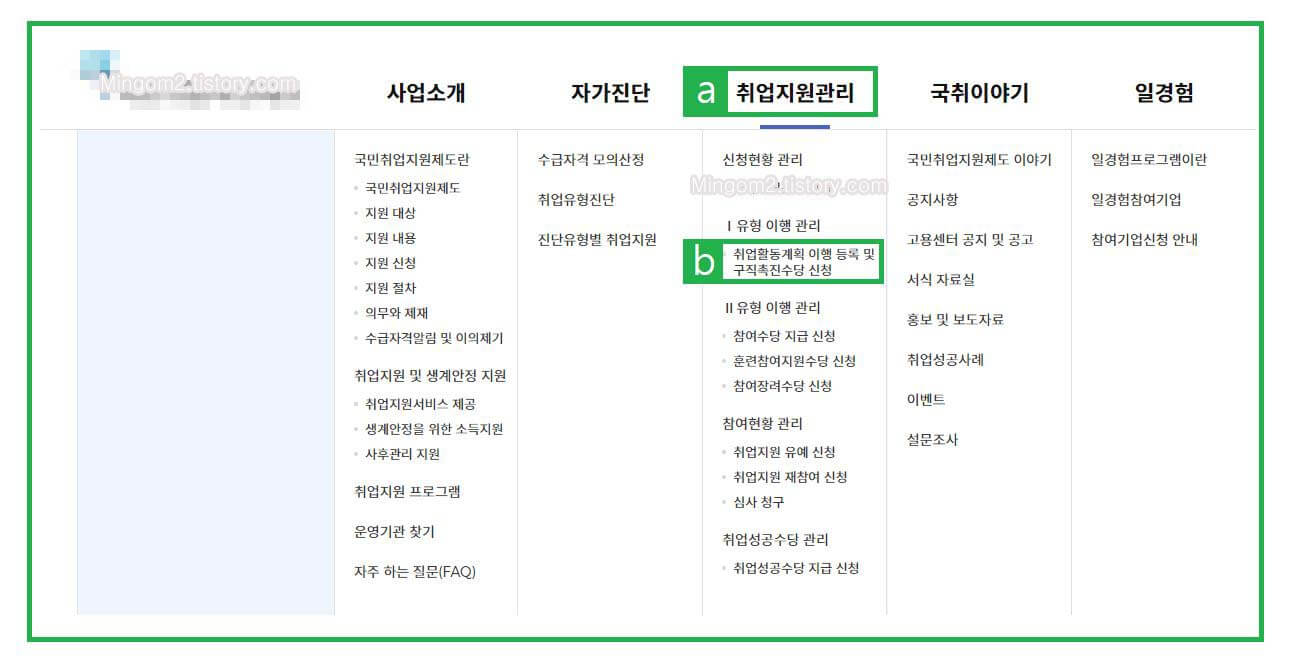 취업활동 계획 이행
