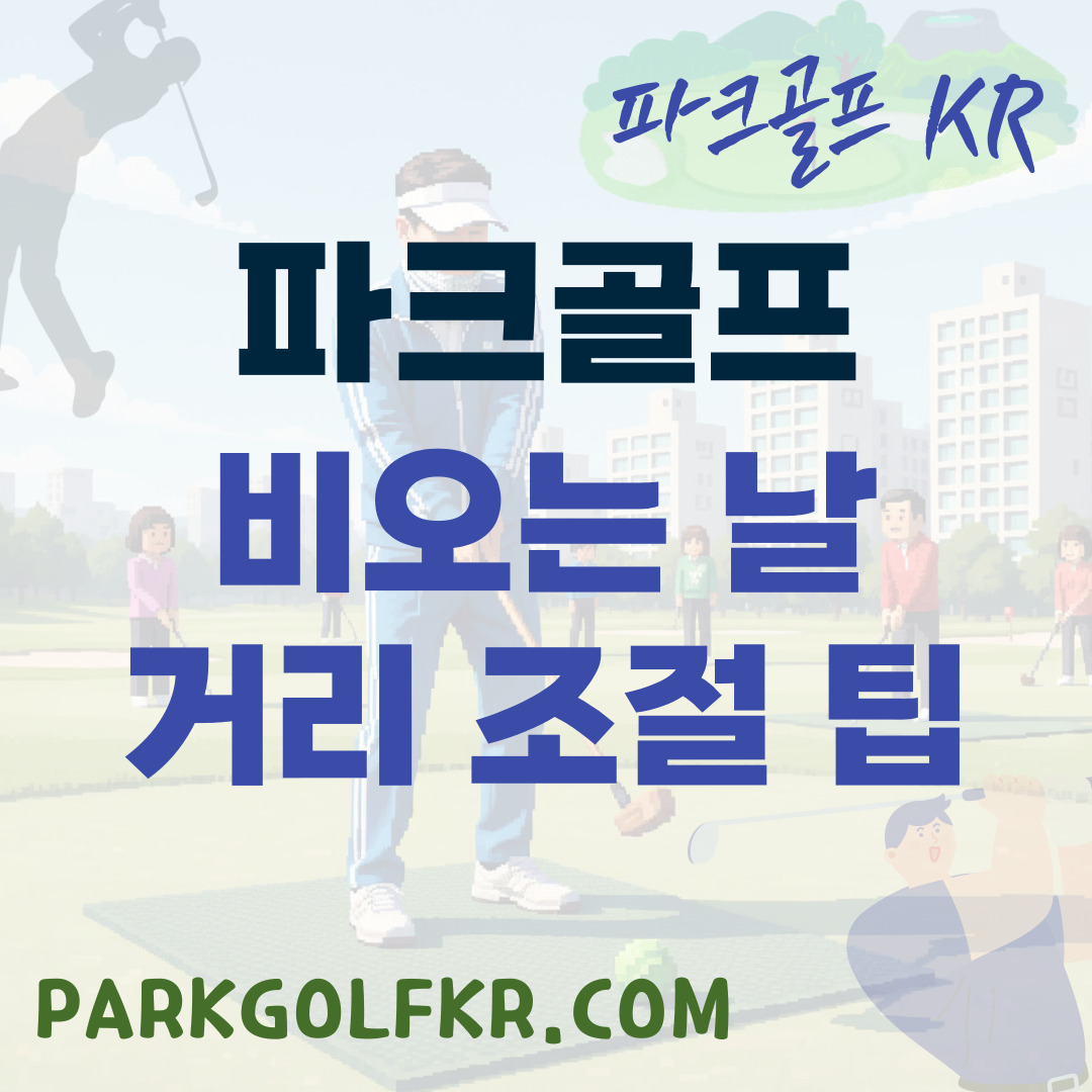 비 오는 날 젖은 코스에서 파크골프 거리 조절법