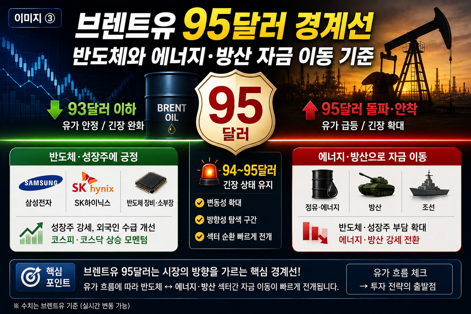 국제유가 95달러 미국 국채금리 4.75퍼센트 원달러 환율 1400원 증시 매크로 영향 지도