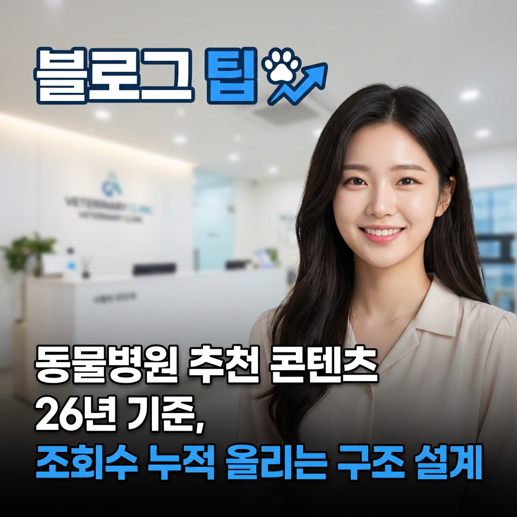 동물병원 추천 콘텐츠 26년 기준 ｜ 조회수 누적 올리는 구조 설계