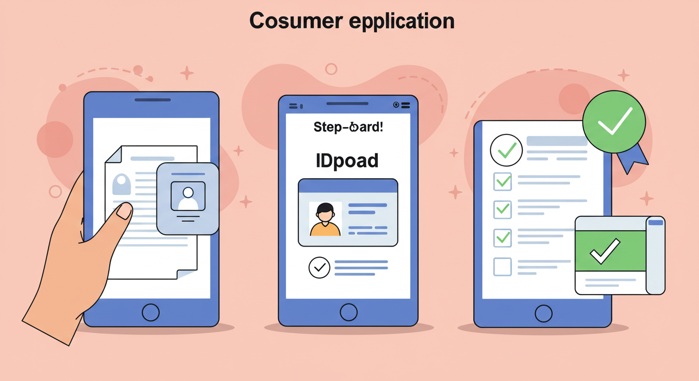 소비쿠폰 신청 절차와 서류 안내 일러스트