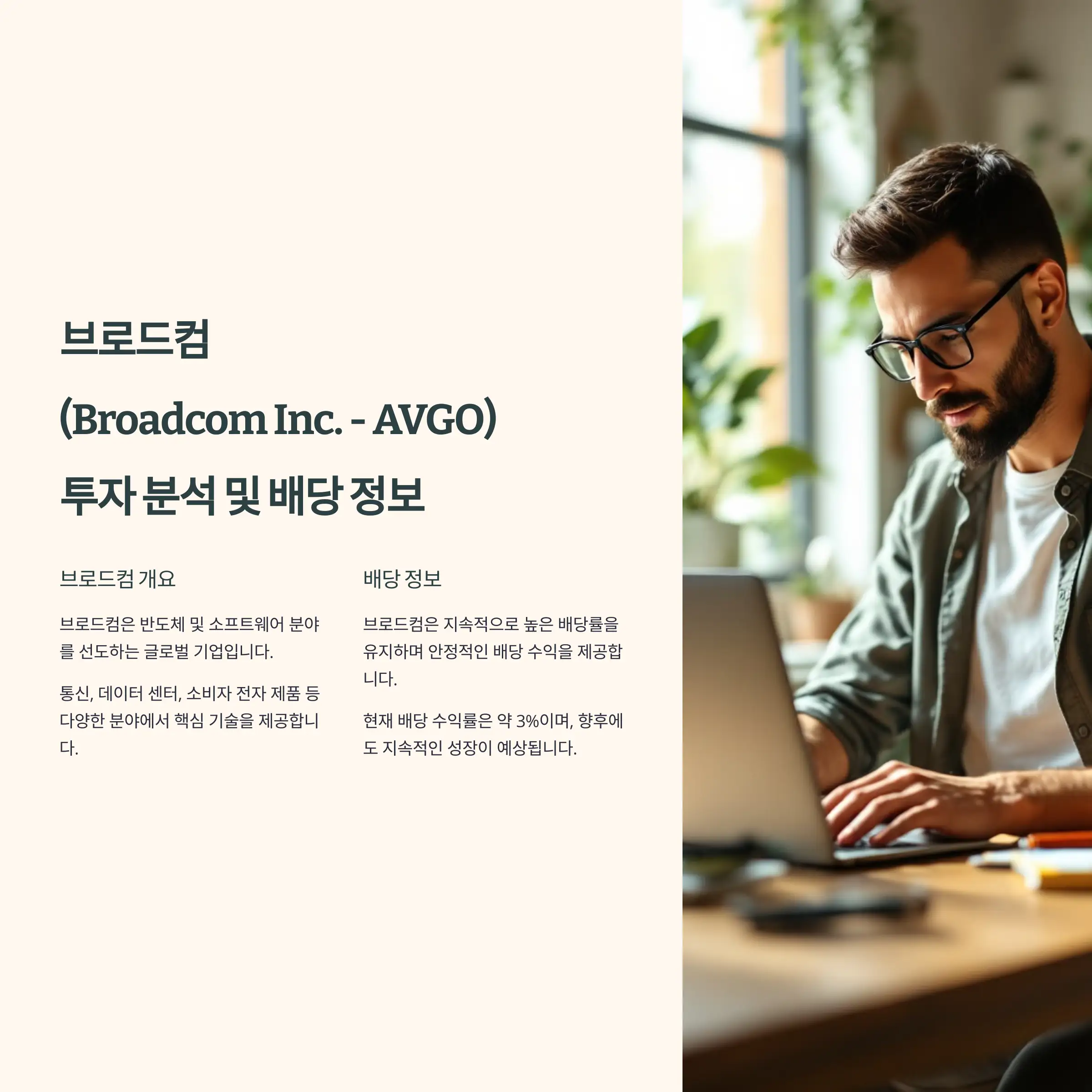 브로드컴(Broadcom Inc. - AVGO) 투자 분석 및 배당 정보