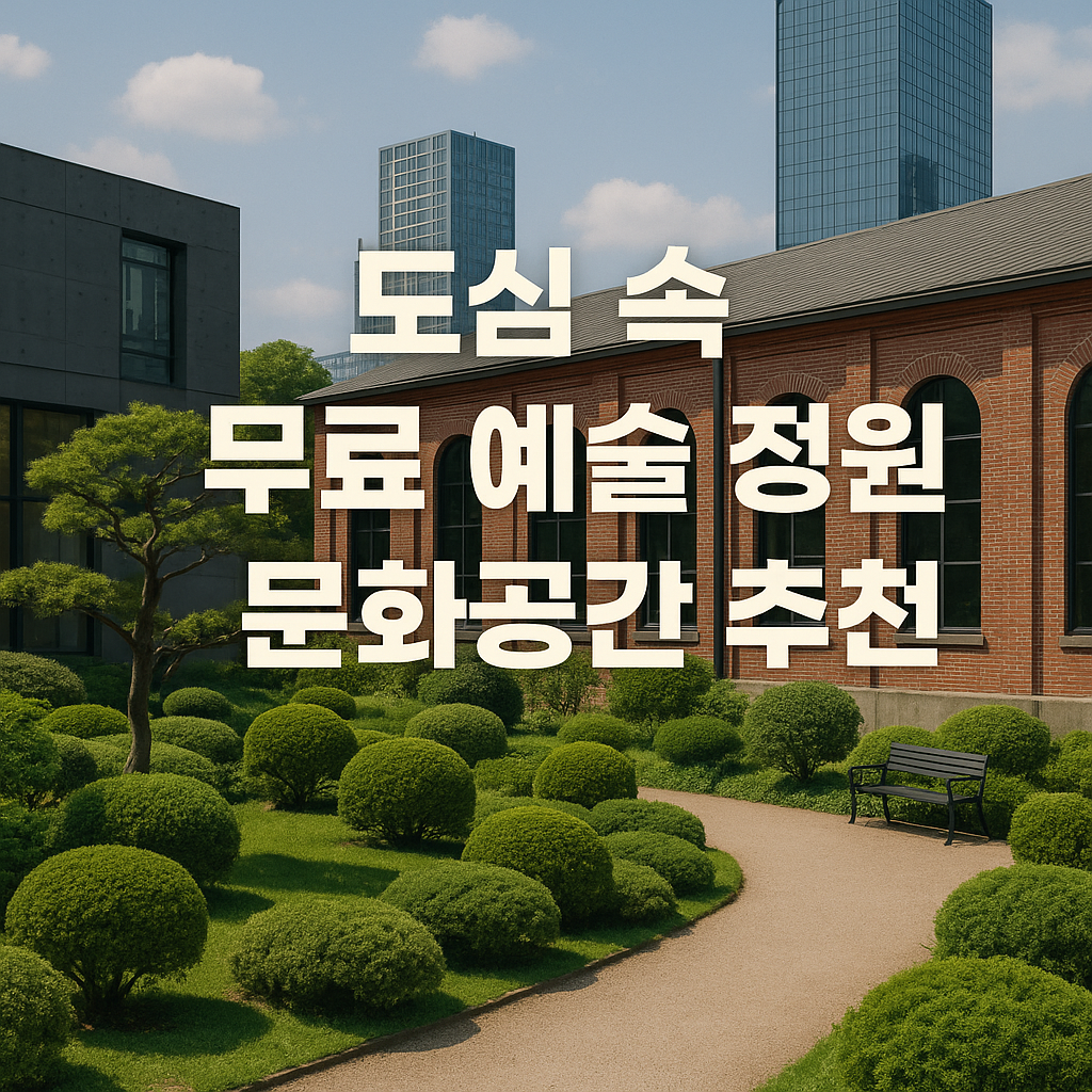 도심 속 무료 예술 정원과 문화공간 추천
