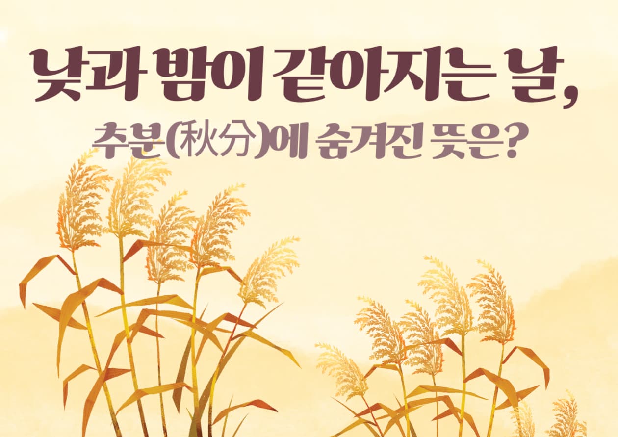 낮과 밤이 같아지는 날, 추분(秋分)에 숨겨진 뜻은?