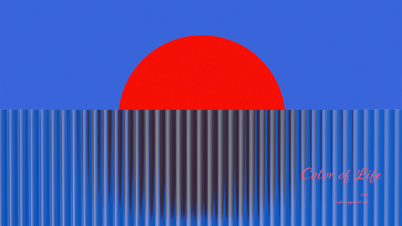 14 빨간색 반원 C - Color of Life 컬러배경화면