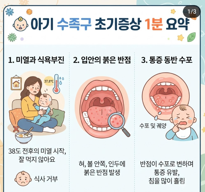 아기 수족구 초기증상
