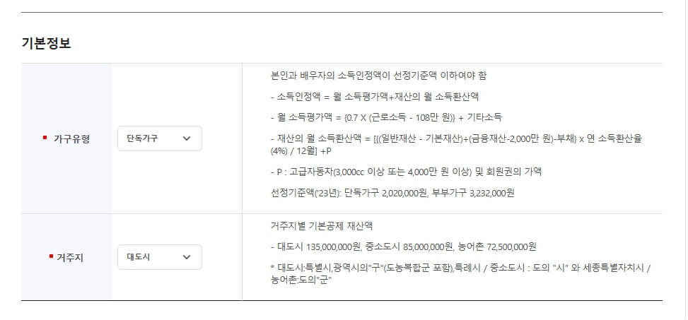 소득인정액 계산법