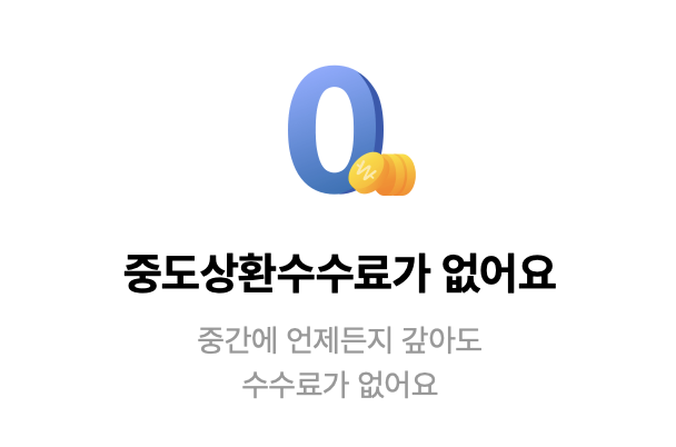 중도상환수수료 없음