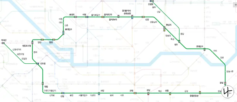 서울-지하철-2호선-노선도