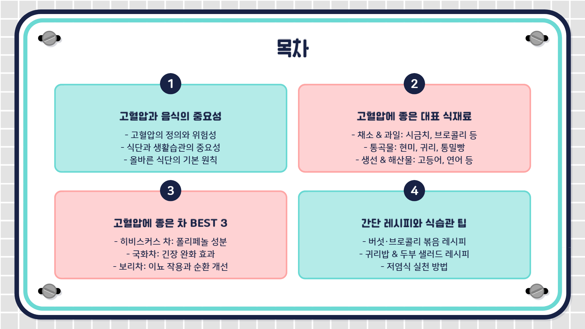 고혈압에 좋은 음식