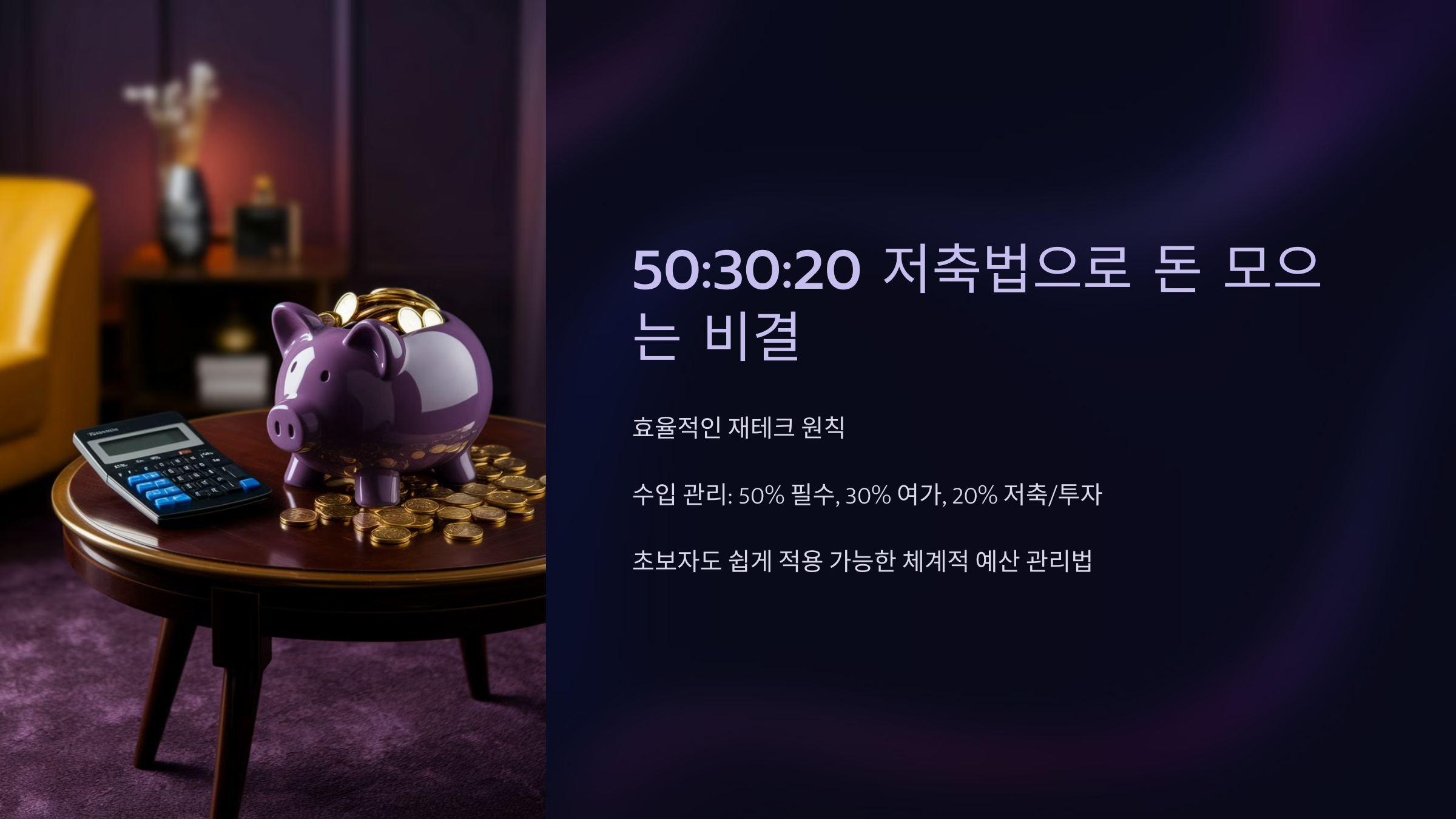 50:30:20 저축법으로 돈 모으는 비결