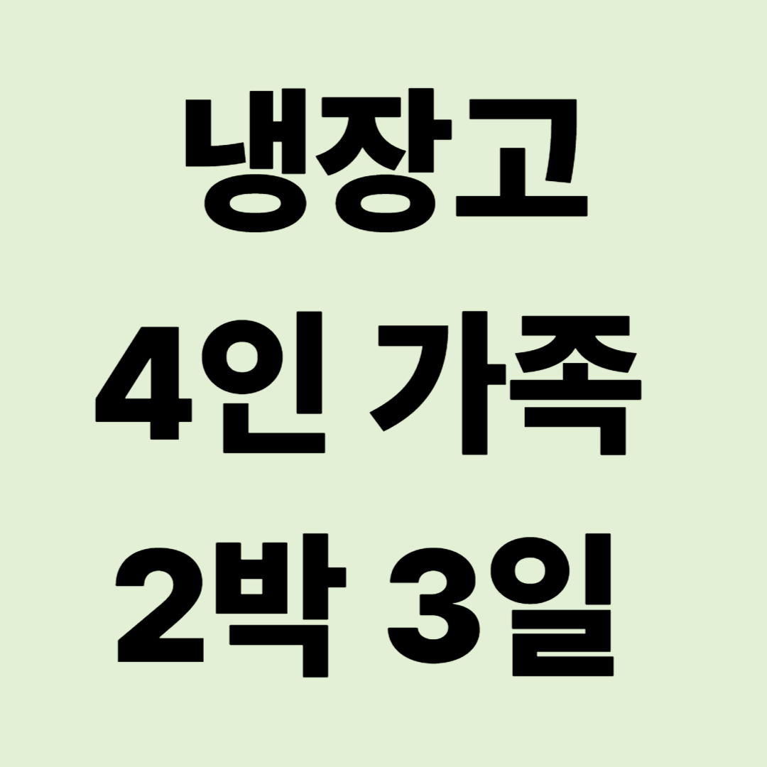 "150L의 마법" 4인 가족 2박 3일 식재료, 이렇게 넣으면 다 들어갑니다!