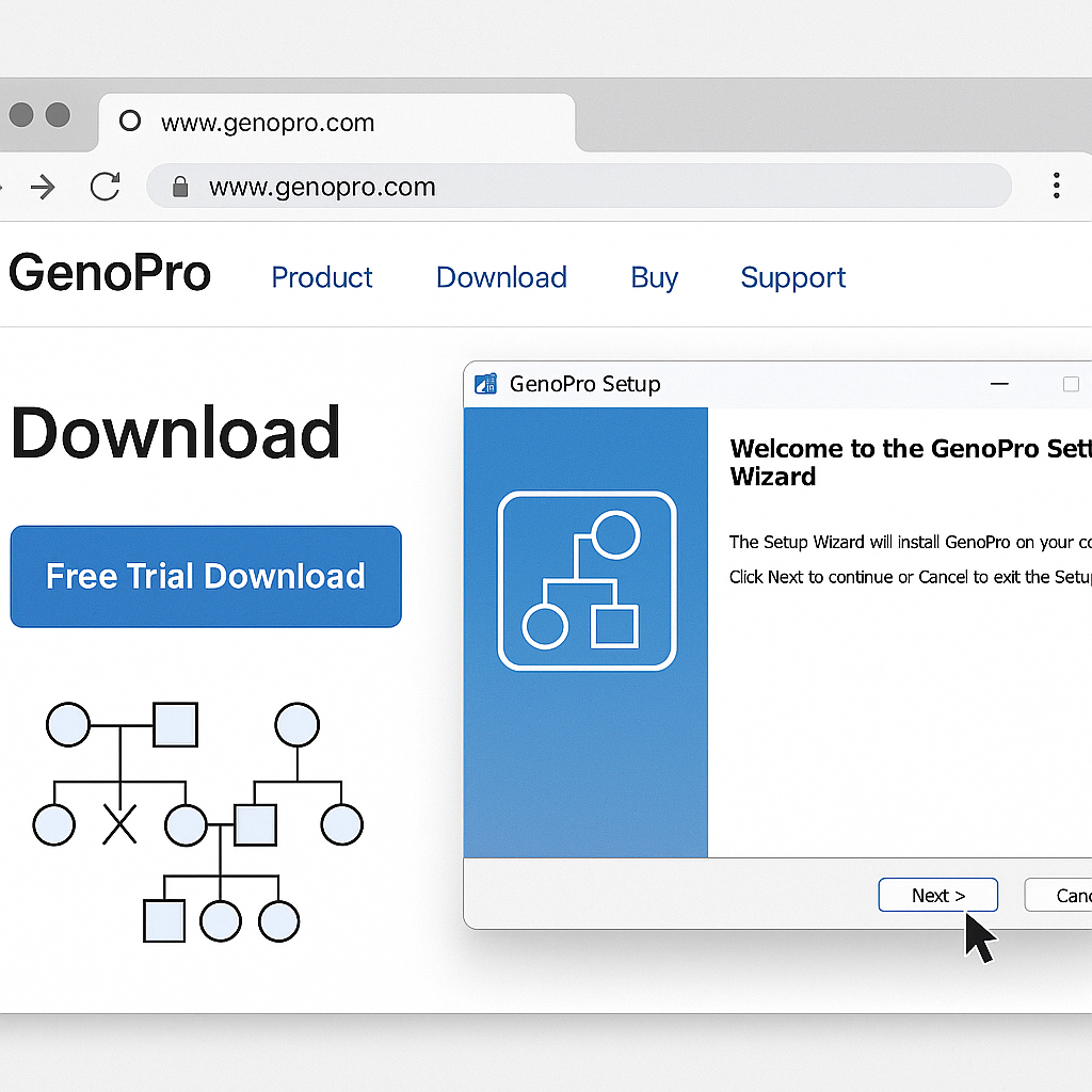 가계도 그리는 프로그램 genopro 설치