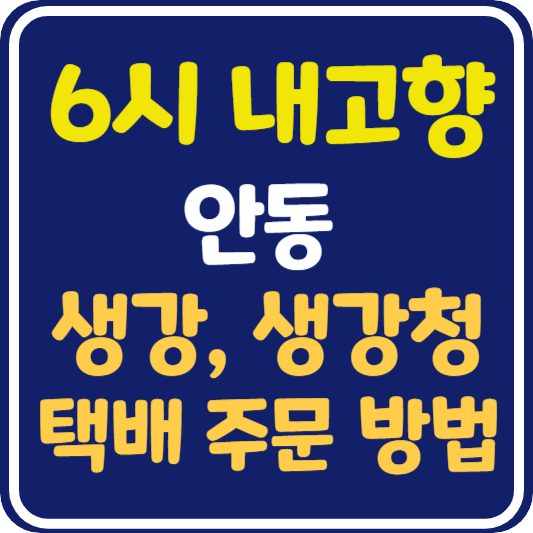 6시 내고향 안동 생강, 생강청 택배 주문 방법