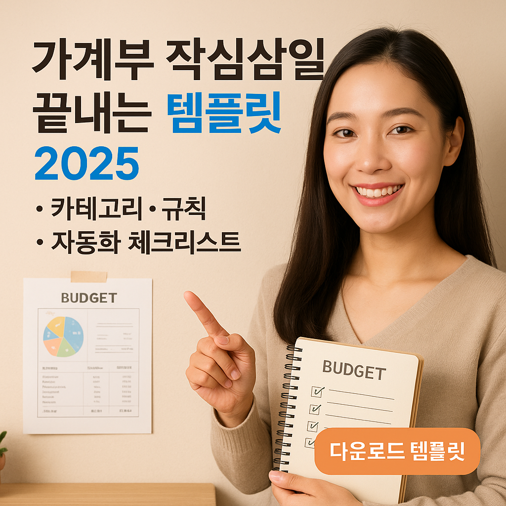 가계부 작심삼일 끝내는 템플릿 2025 ｜ 카테고리&middot;규칙&middot;자동화 체크리스트