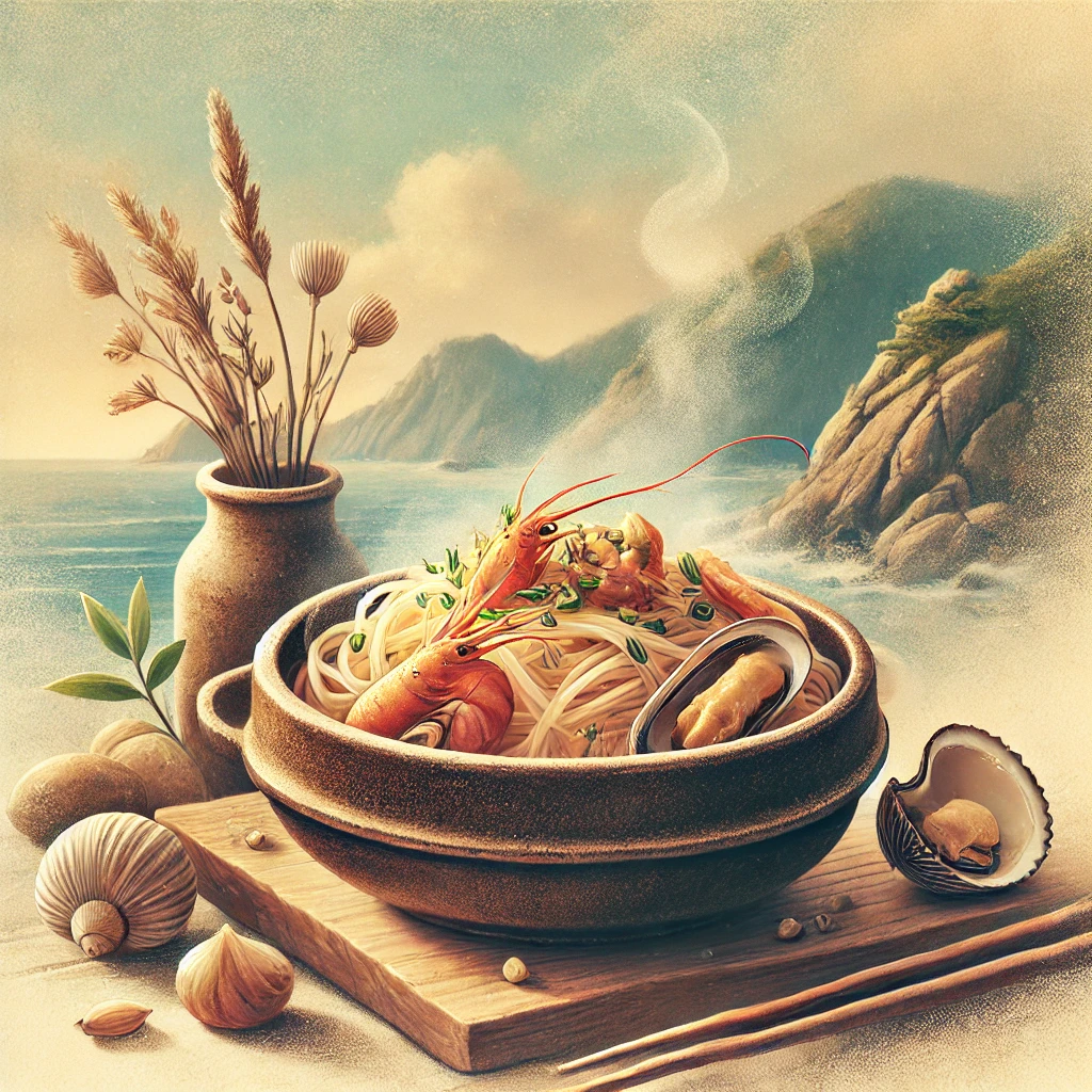 울릉도 특산물 음식 따개비칼국수 관련 사진