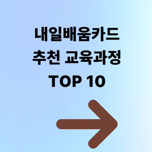 내일배움카드 추천 교육과정 TOP10-취업 잘 되는 국비지원 리스트