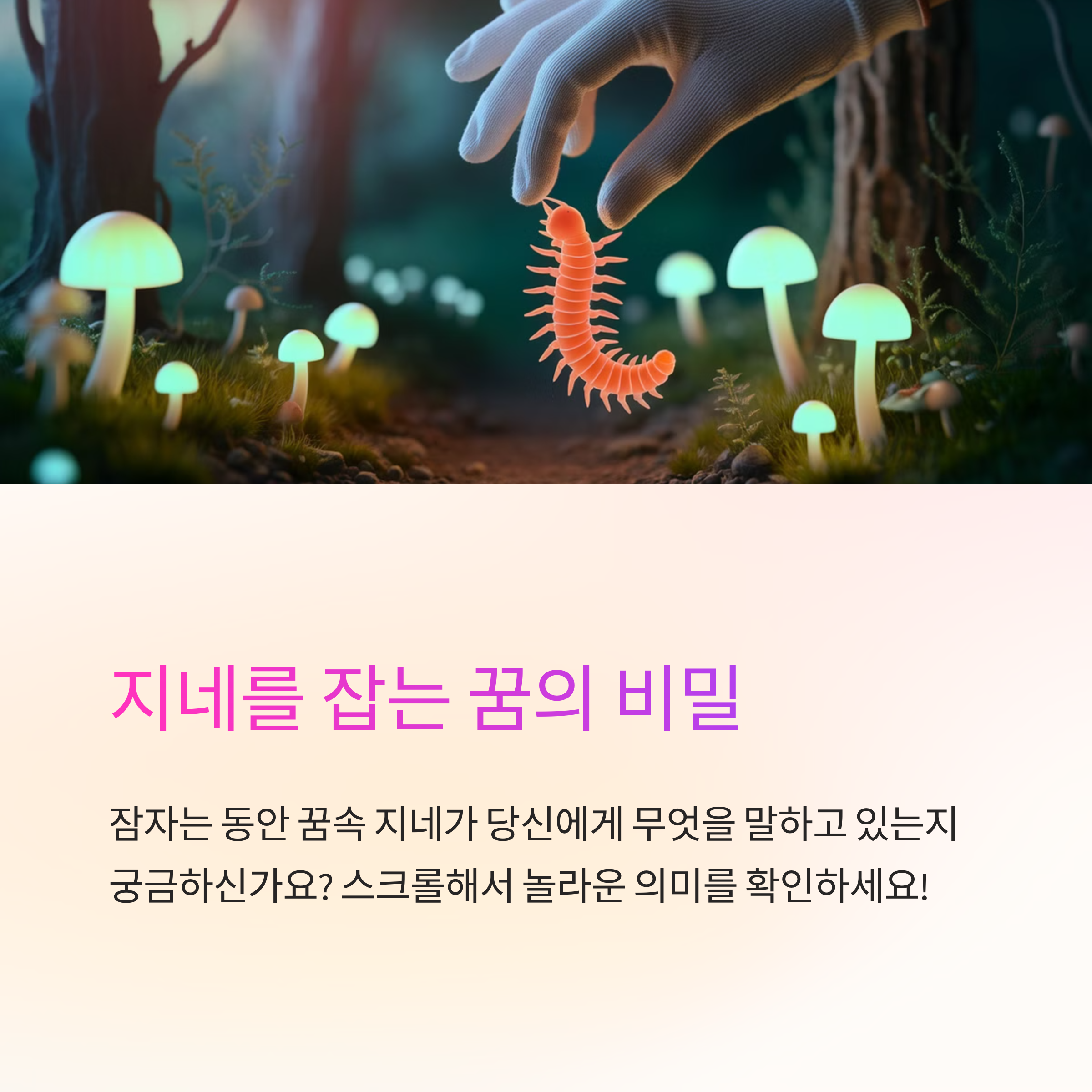지네를 잡는 꿈 해몽
