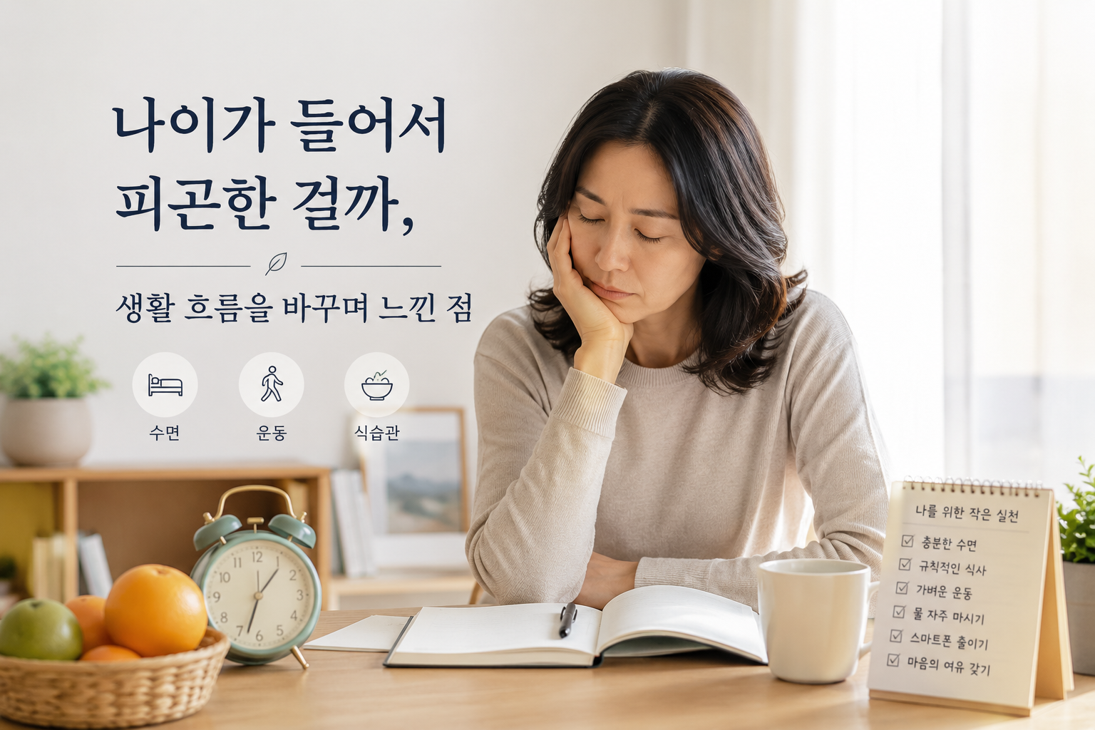 나이들어서피곤해,생활흐름