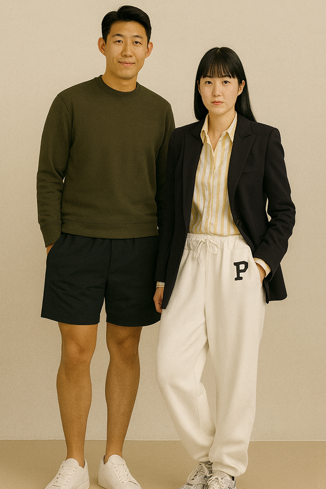 지속 가능 패션을 실천하는 커플의 일상 스타일