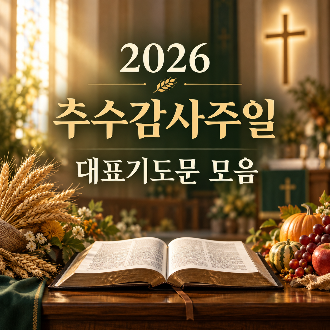 2026년 추수감사주일 대표기도문 모음