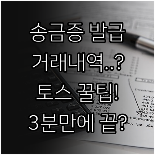 토스 토스뱅크 송금확인증 및 기간별 ..
