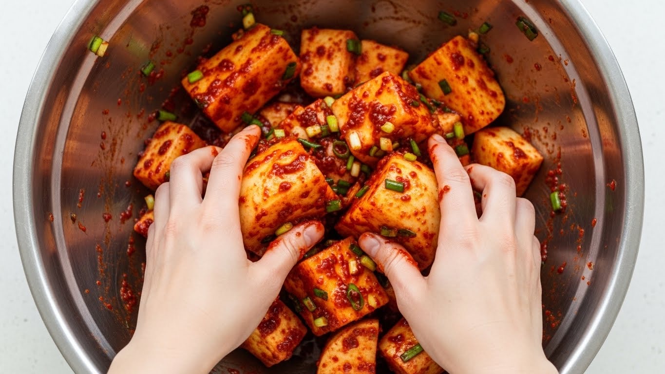 석박지 깍두기 담그는법