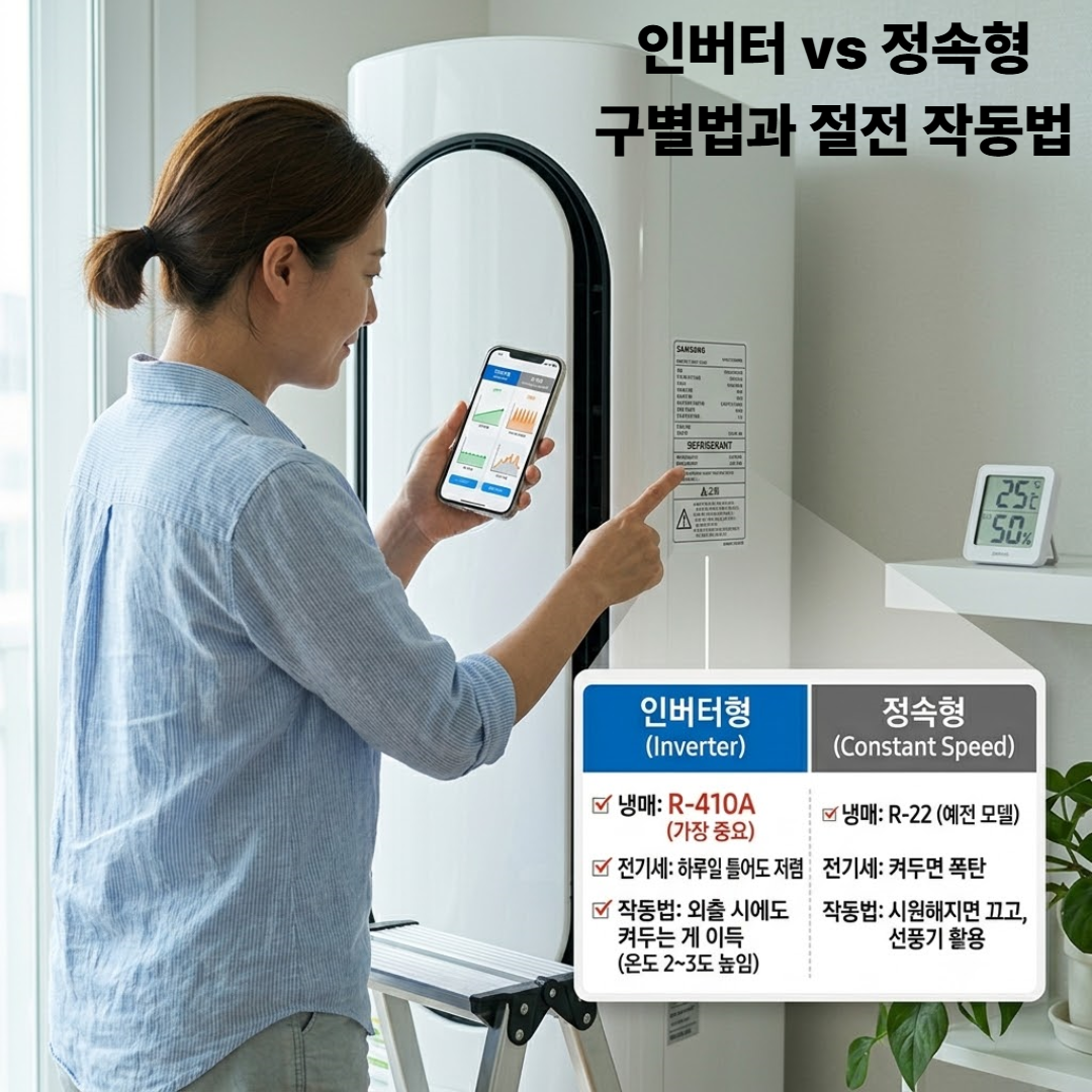 인버터 에어컨 vs 정속형 에어컨, 전기세 비교