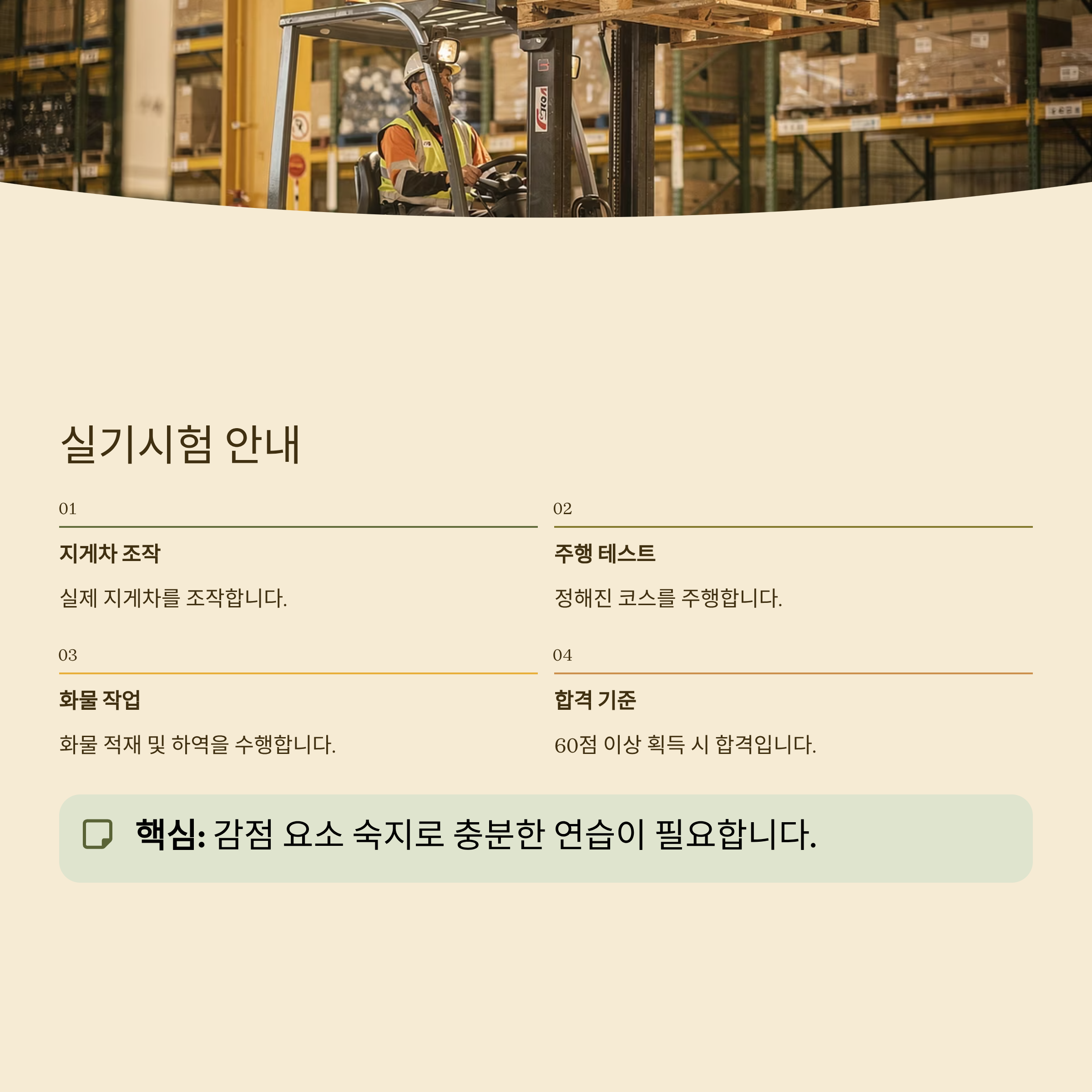 지게차 면허 따기 실기시험