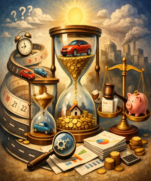 자동차세 결정 기준을 상징한 이미지