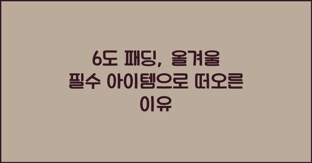 6도 패딩