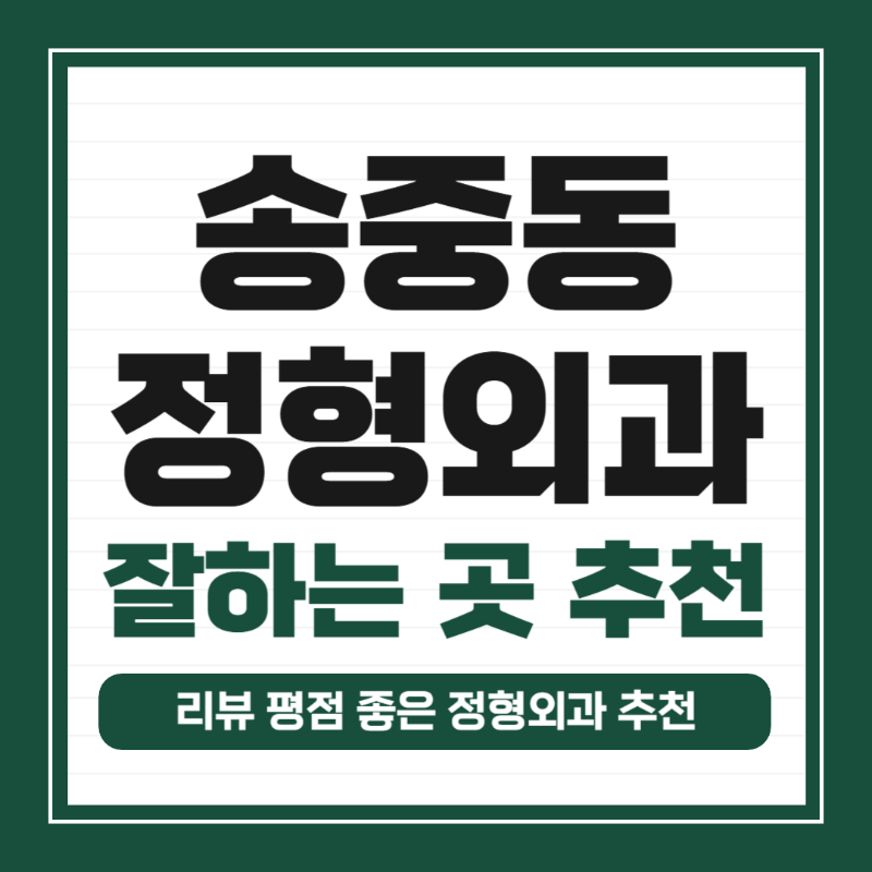 강북구 송중동 정형외과 유명하고 잘하는 곳 추천 TOP 5