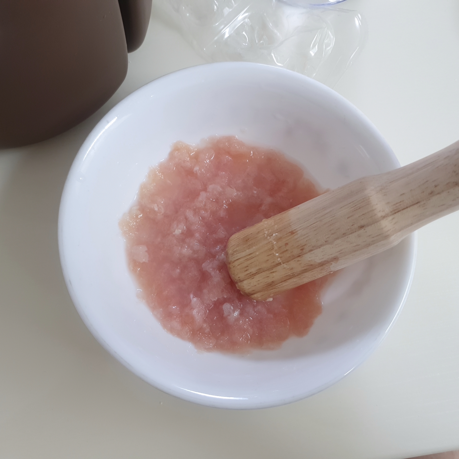 이유식용 닭고기 풀기