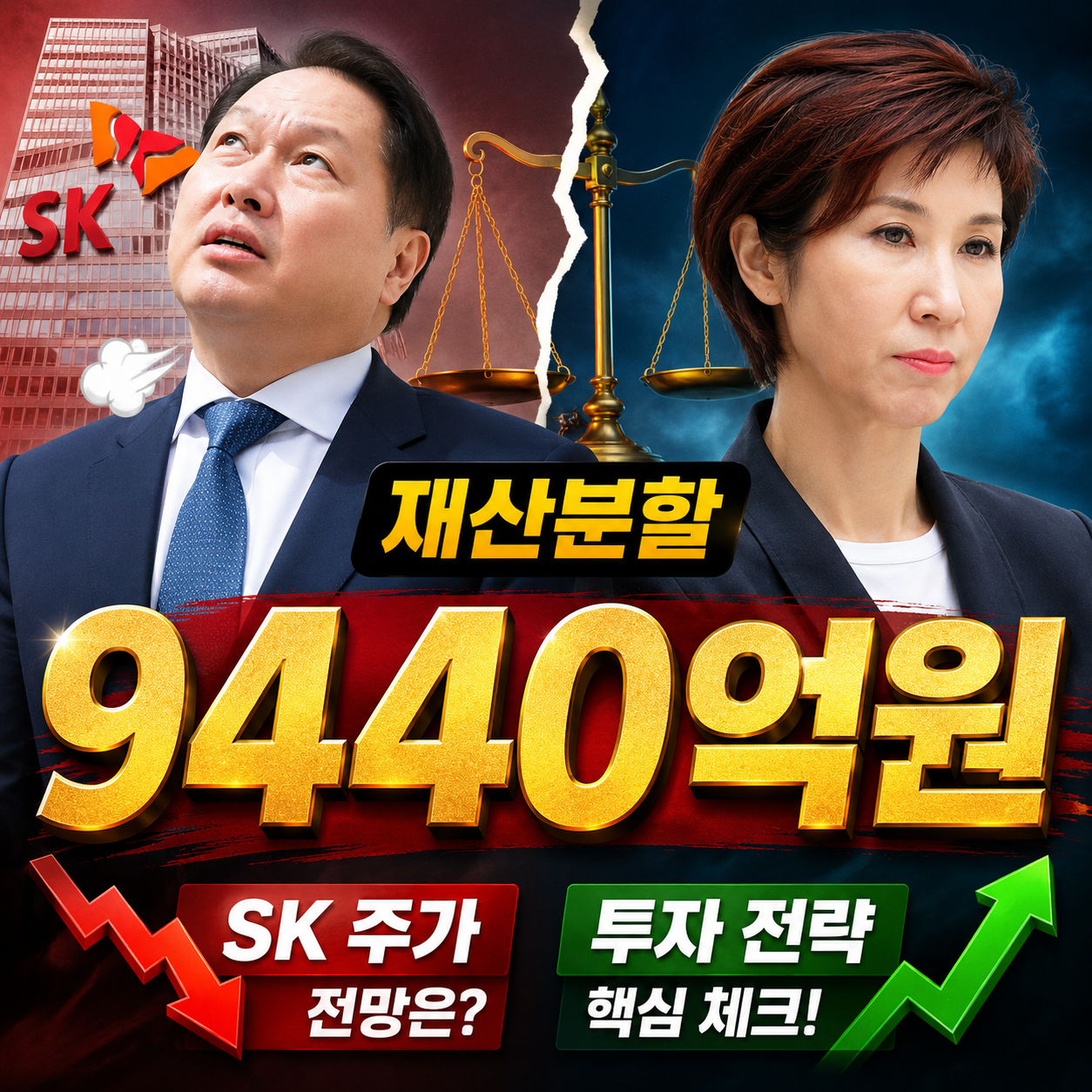 최태원 노소영 재산분할 9440억 확정 ❘ SK 주가 전망 및 투자 전략은?