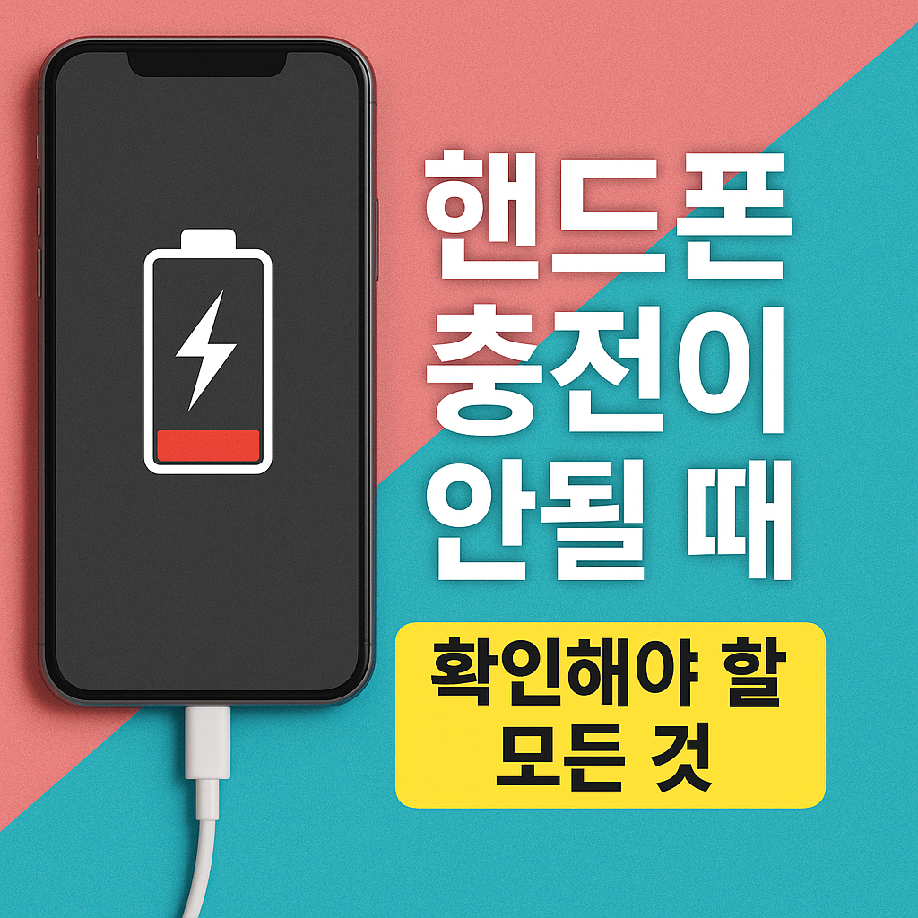 핸드폰 충전이 안될때