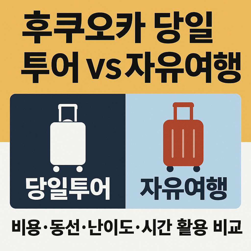 후쿠오카 당일투어 vs 자유여행