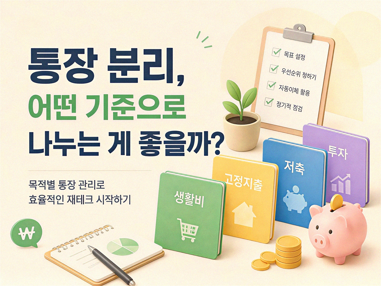 생활비 통장과 저축 통장, 어떻게 따로 관리해야 할까요?