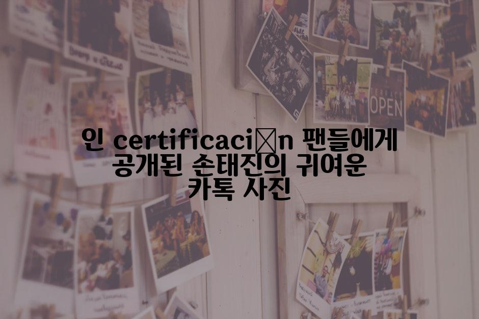 인 certificación 팬들에게 공개된 손태진의 귀여운 카톡 사진