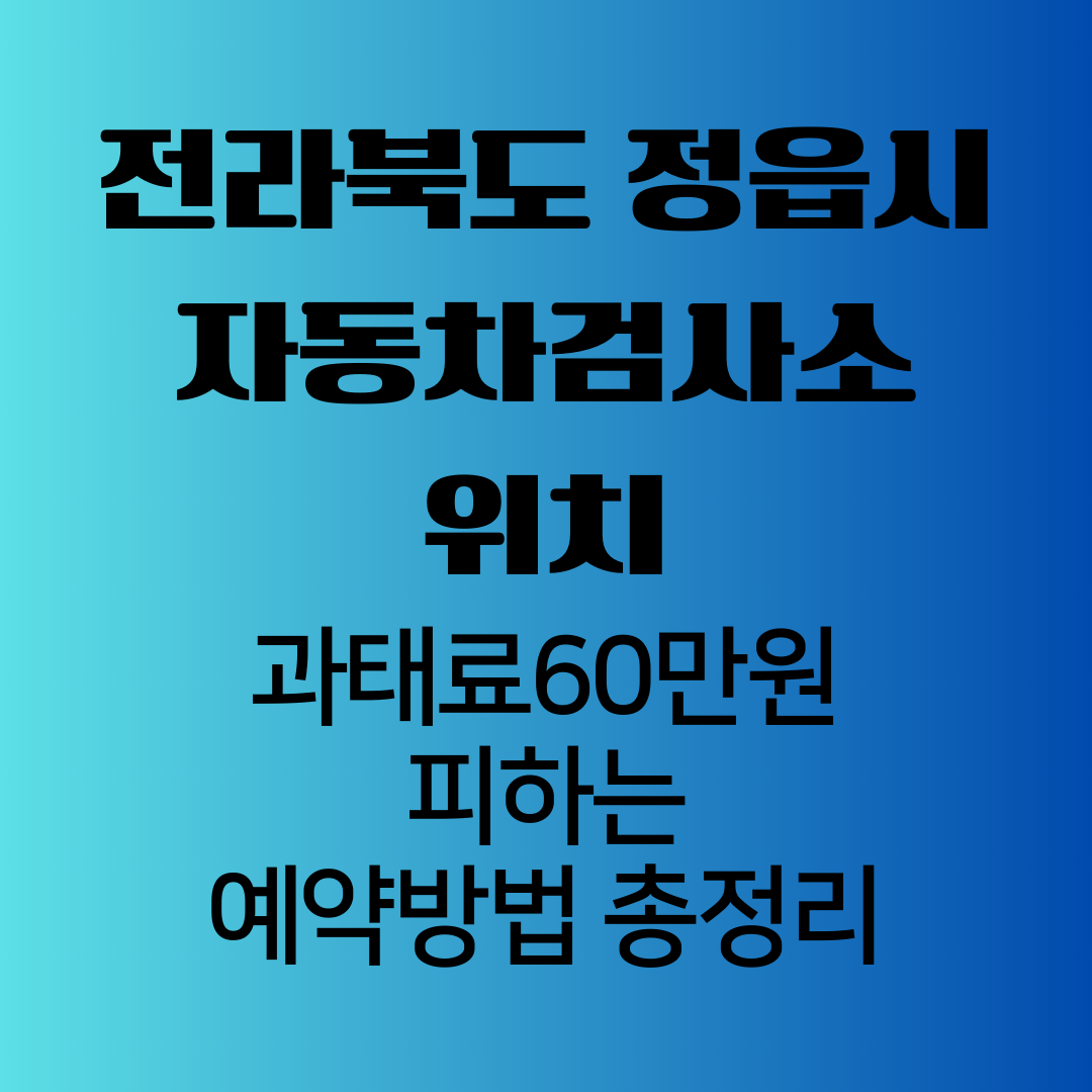 전라북도정읍시자동차검사소위치